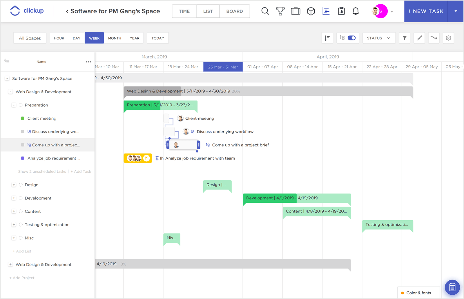 Clickup Gantt Chart