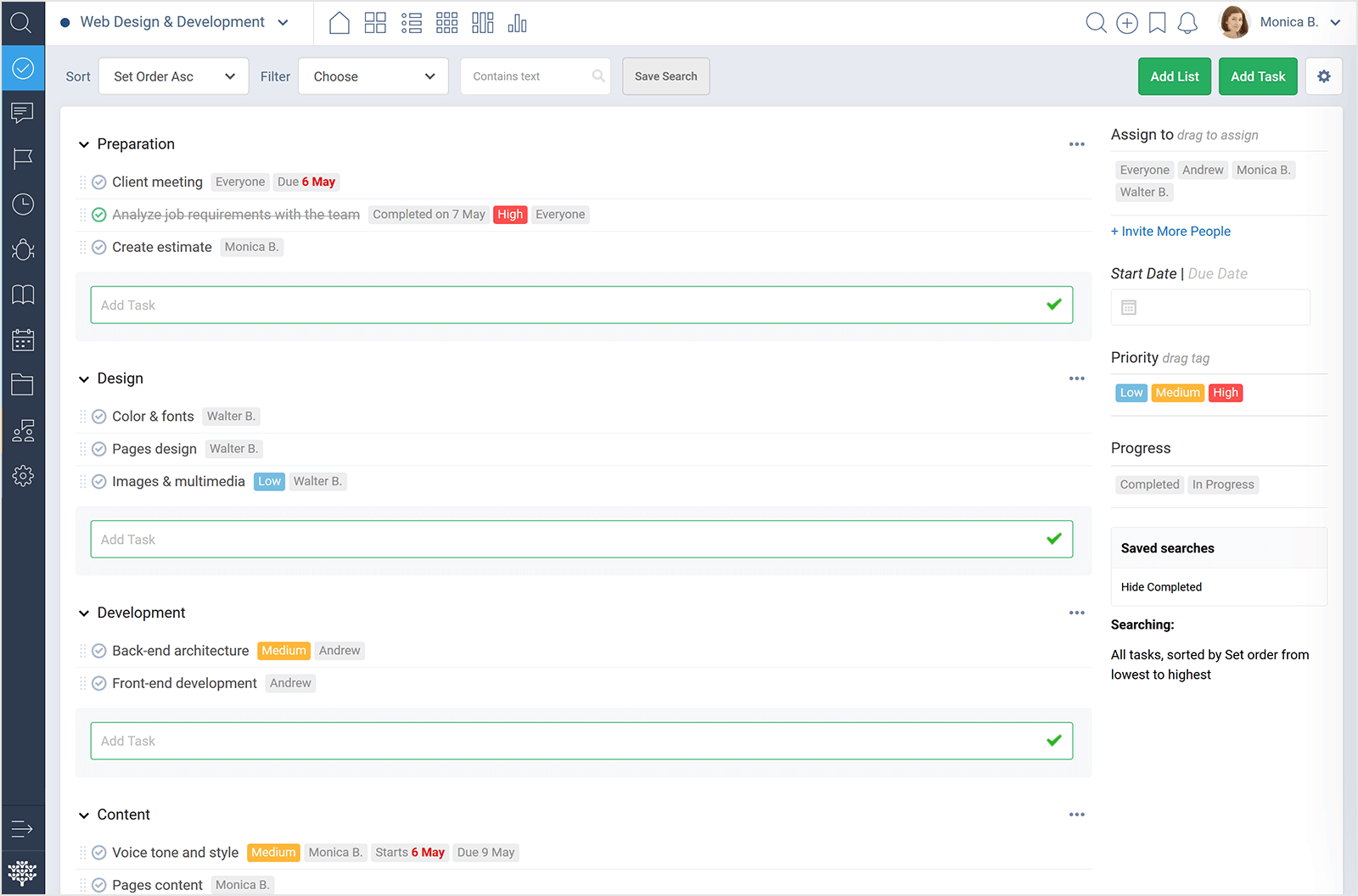 Freedcamp Gantt Chart