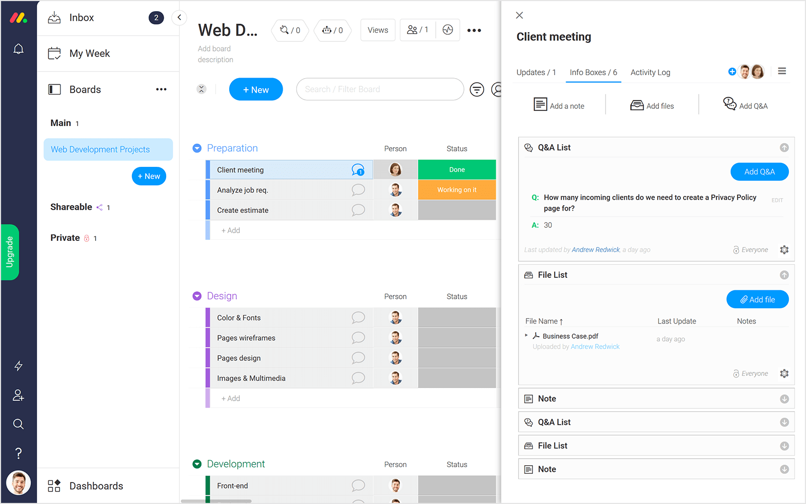 Monday Gantt Chart Review