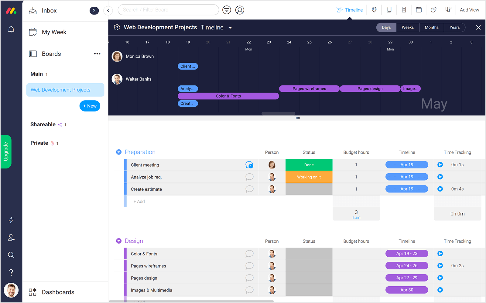 Monday Gantt Chart Review